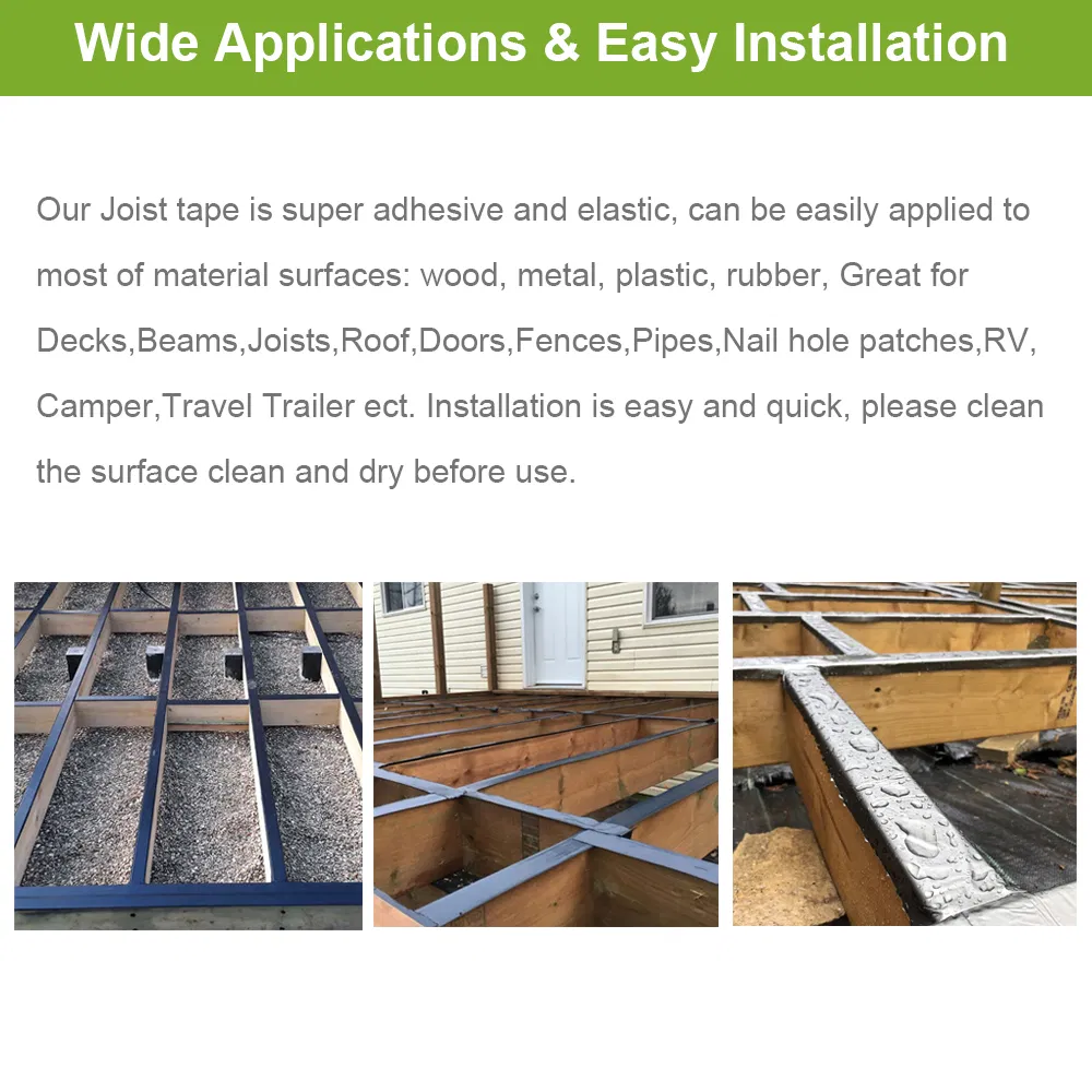 Self-Adhesive Butyl Waterproof Tape Strong Adhesive Wear-Resistant Anti-Corrosion Waterproof PVC Deck Repair Joist Butyl Tape