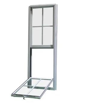 Top Selling Vinyl Edge Single Pane UPVC Lifespan Double Hung Mechanism Plastic Window