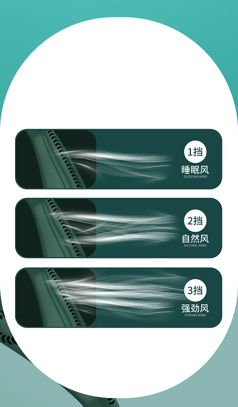 Hot Selling Portable Rechargeable Air Cooling Fan 360 Degree Bladeless Hanging Neck Fan