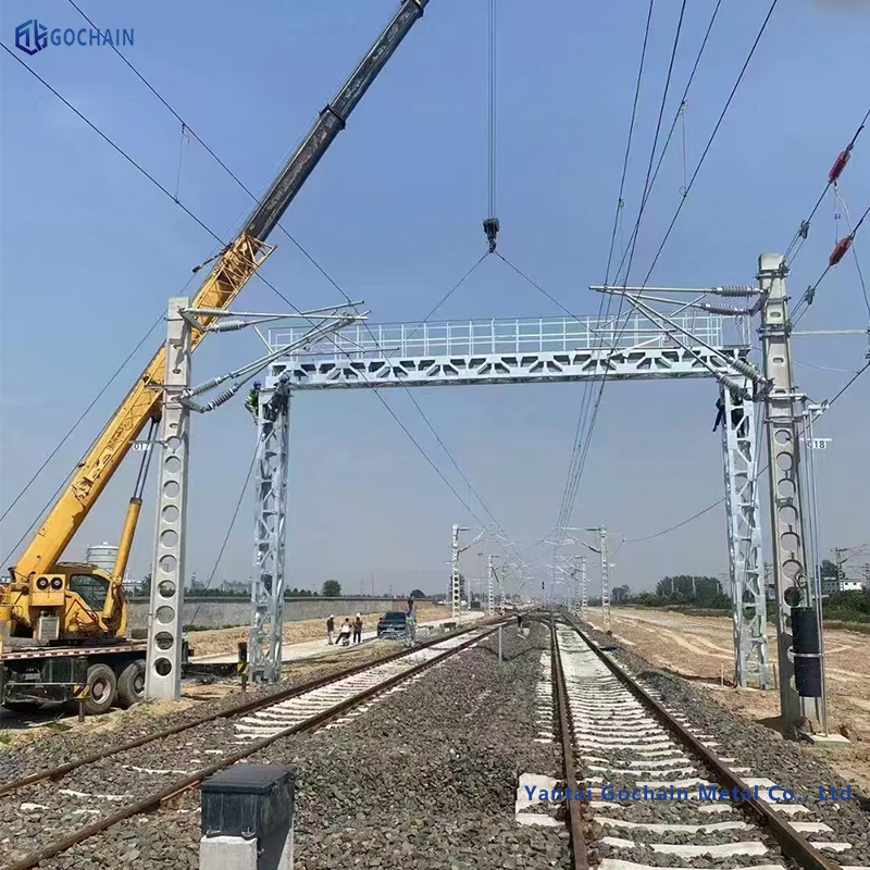 Hot DIP Galvanizing Railway Steel Pillar Supports