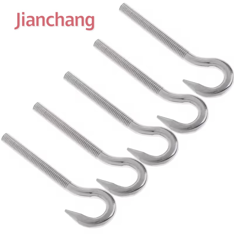 304 Stainless Steel Metric Inch Eye Hook Wood Screw Eye Hook Screw Self Tapping Screw