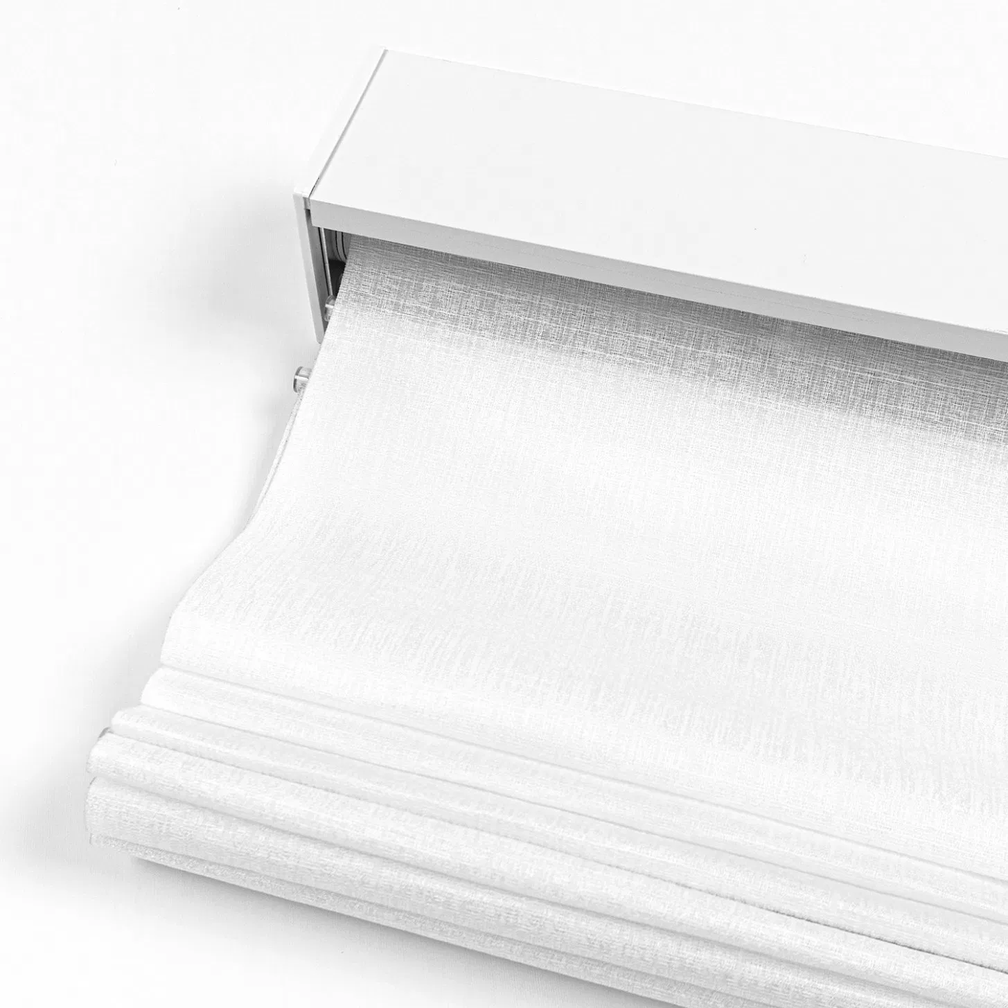 Customized Size Polyester Semi-Blackout Fabric Manual Window Blinds Cordless Roman Shades for Bedroom & Living Room