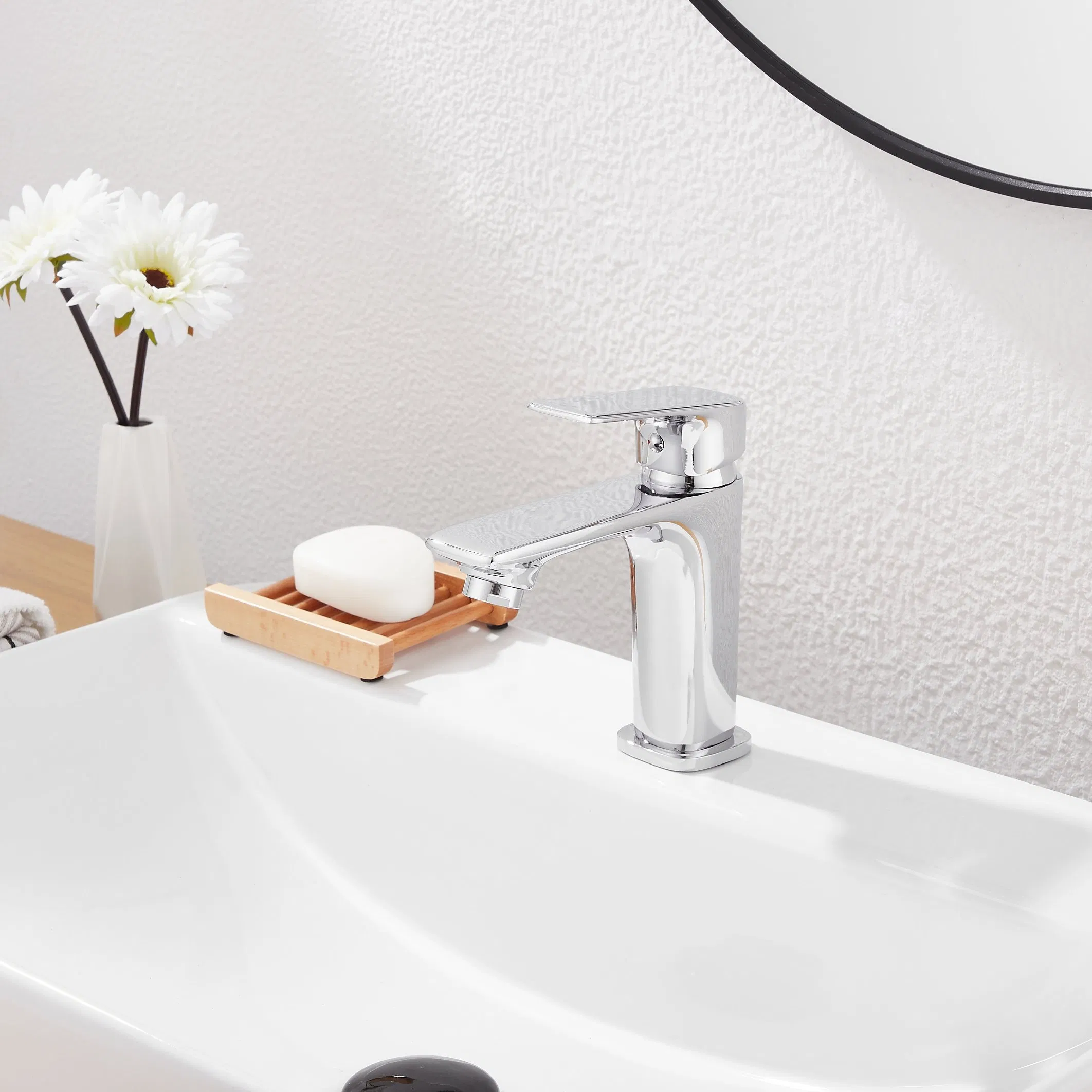 Смеситель для раковины Huadiao, однорычажный, хром