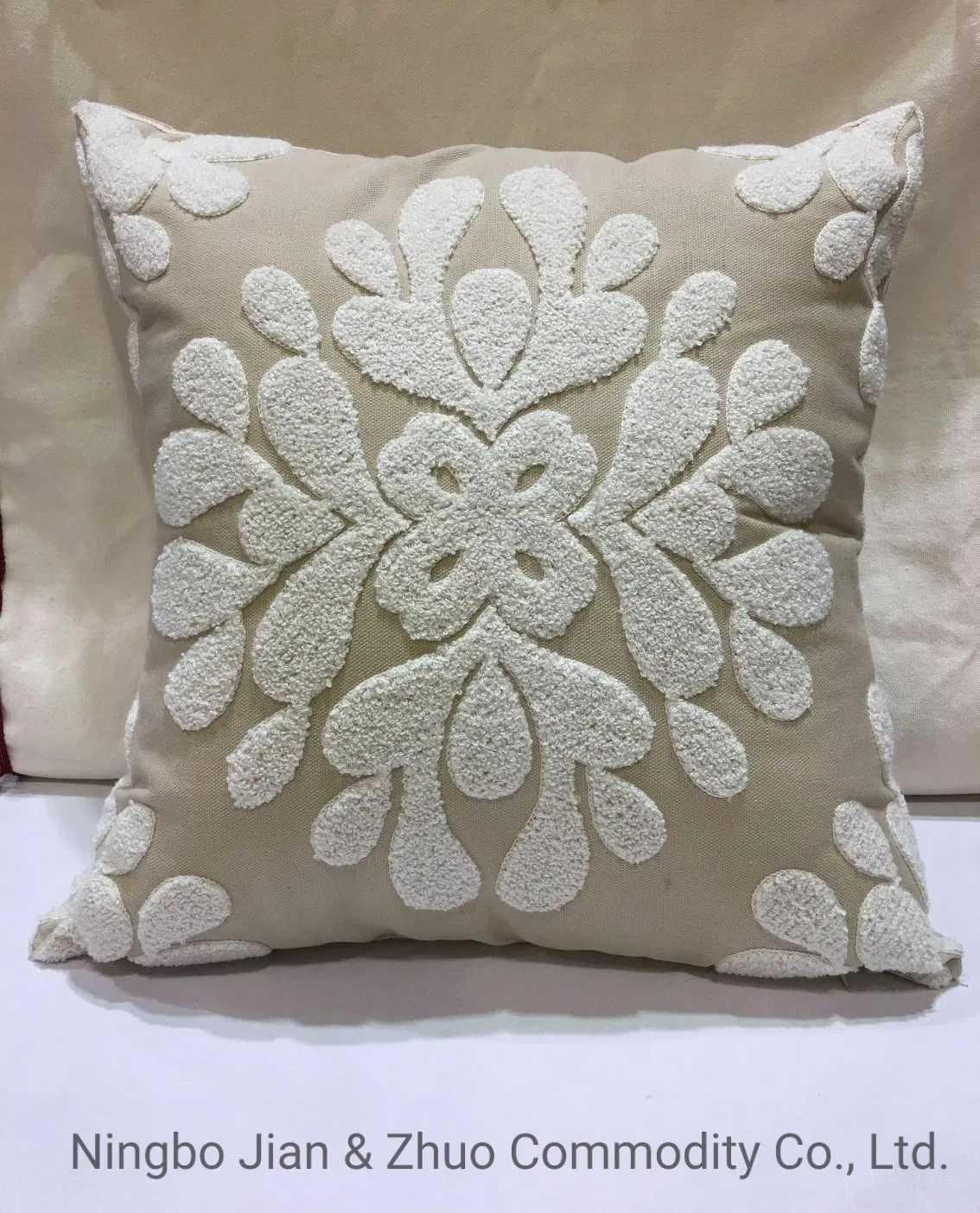 Custom Embroidery Christmas Cotton Pillow Cushion