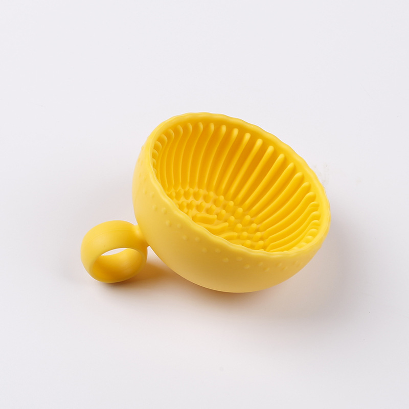 Cross-Border Hot Sale Silicone Brush Cleaner 2-in-1 Bowl & Mat Makeup Brushes