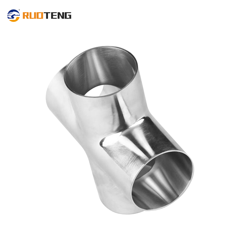 [Ruoteng] SS304 316 Sanitary Stainless Steel Welding Pipe Fitting 4 Way Cross Polished End 3A DIN