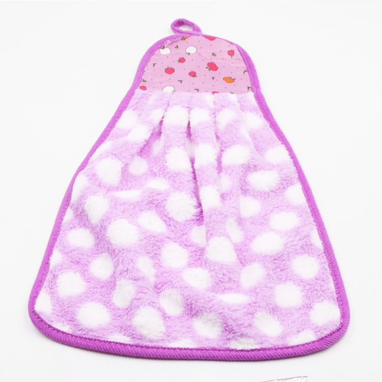 Kitchen Fast Dry Super Soft Wall Microfiber Hanging Hand Towel with Hanging Loop