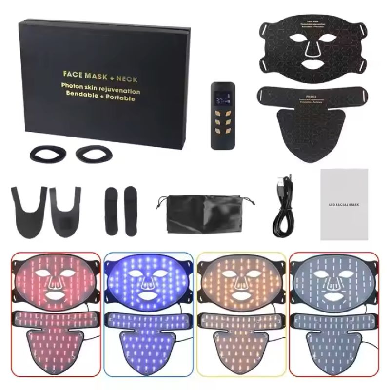 Skin Beauty Facial Mask LED Red Light Therapy for Face and Neck Lighten