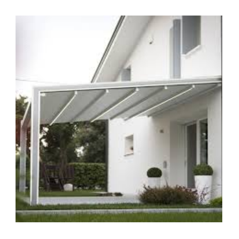 Large Motorised Retractable Roofing Pergola Windproof Retractable Awning