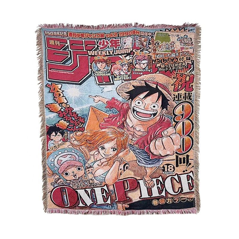 Anime Tapestry Fabric Low MOQ Custom Anime Throw Tapestry Blanket for Bed Blanket