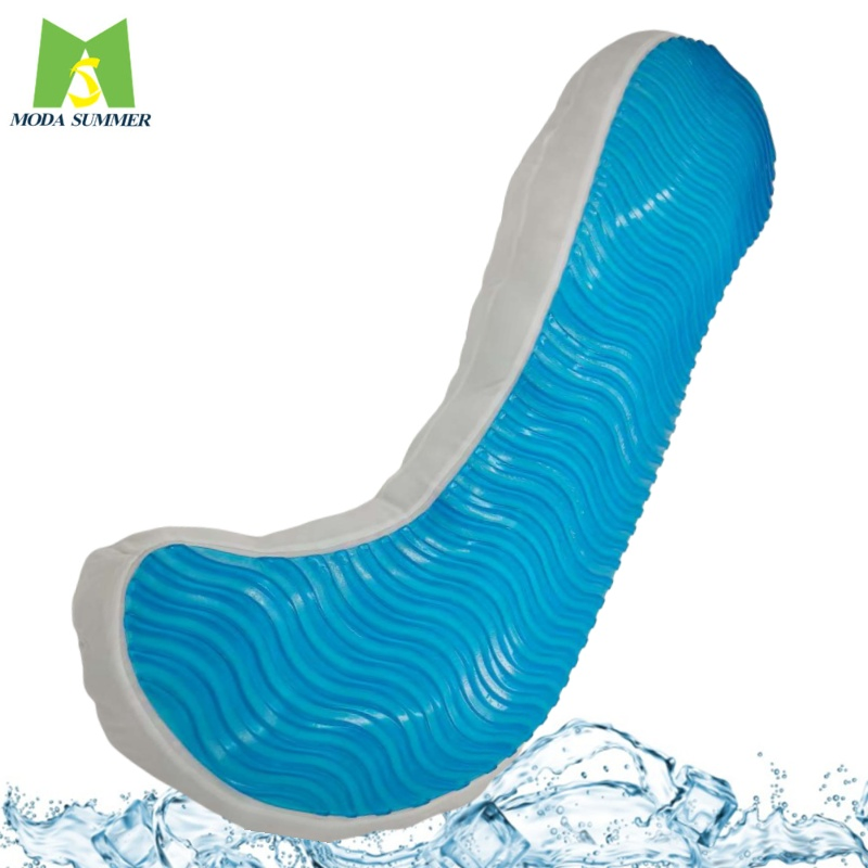 Removable Cover Side Sleeper J Shaped Soft Cooling Gel Pregnancy Body Pillow