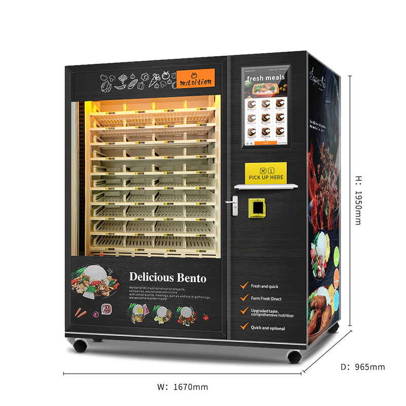 Heating Function Large Capacity Fully Automatic Hot Food Vending Machine