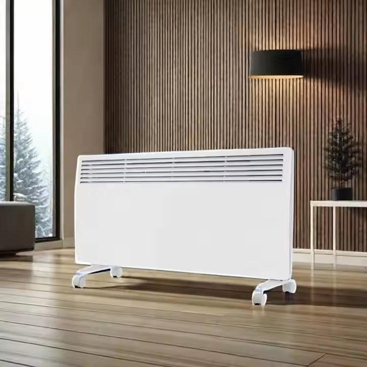 1000W/2000W High Quality Big LED Digital Display Glass Panel Electric Convector Heater with Remote Control