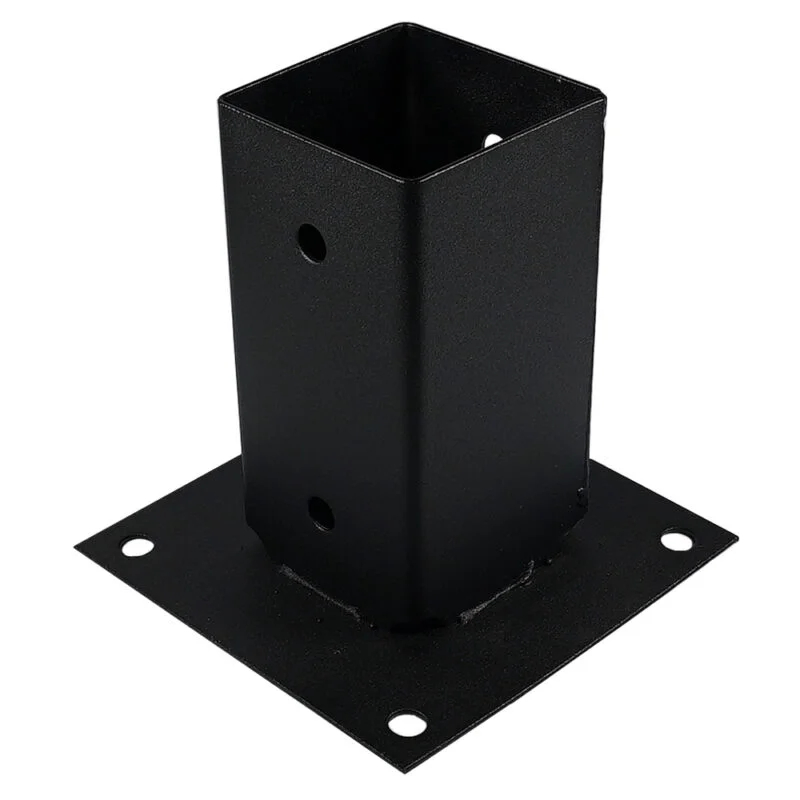 Heavy Duty Black Bolt Down Pergola Post Support Ground Anchor