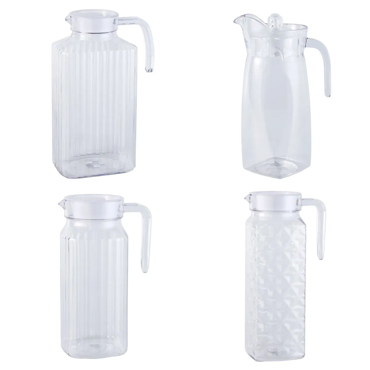 in Stock PC Plastic Tea Filter Pitcher & Acrylic Juice Pot with Infuser