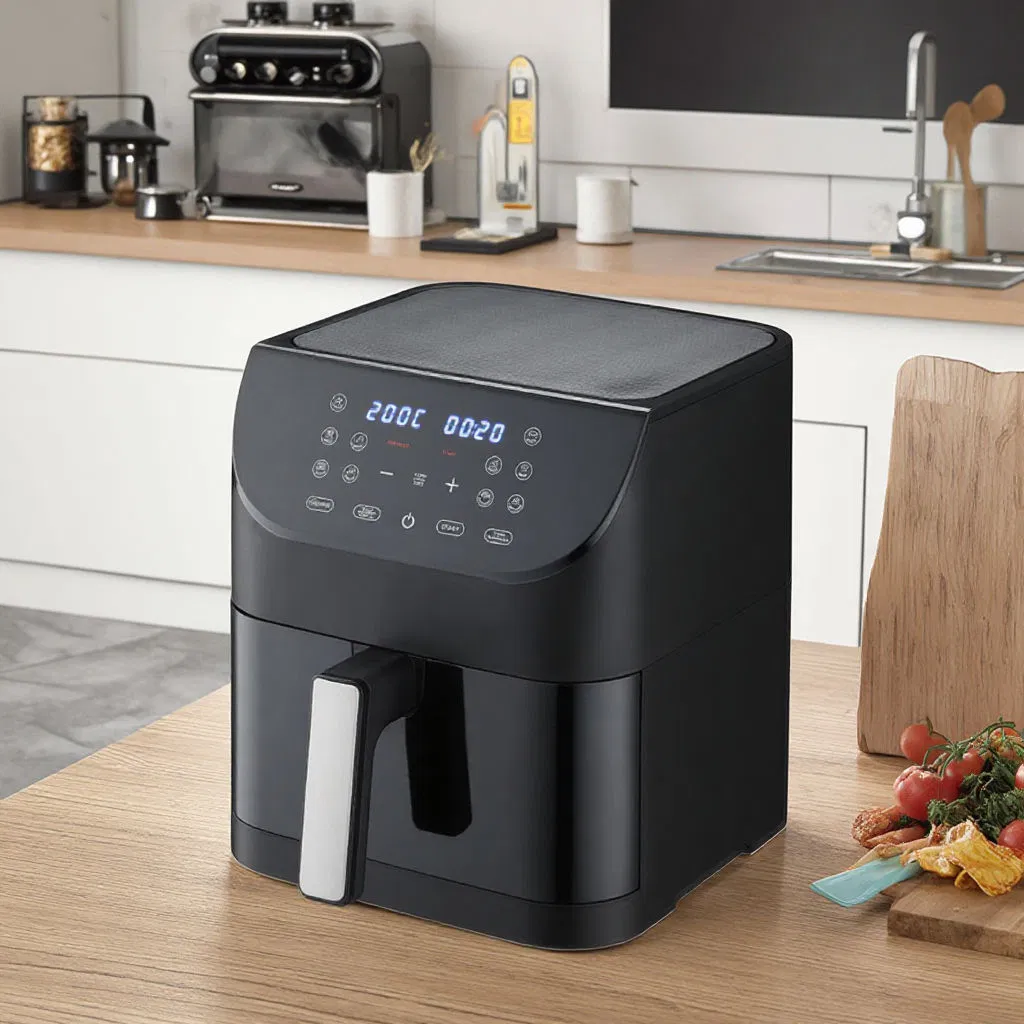 Longbank New Modern Design Wholesale Electric Smart Digital Touch Screen Non-Stick Basket Air Fryer 4L for Home Quick Easy Meals