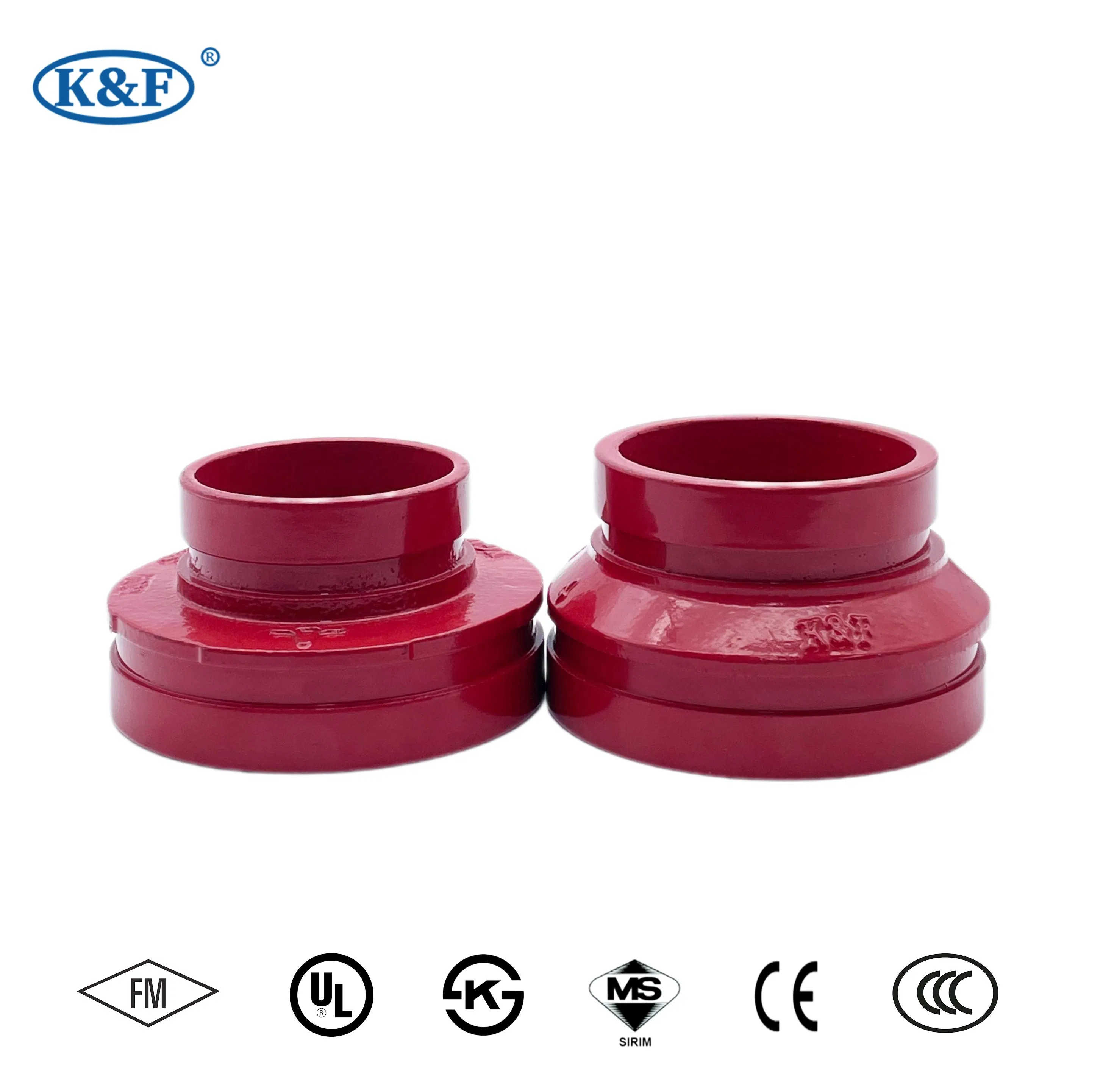 Kanaifu Grooved Fire Control Ductile Iron Pipe Fitting Elbow Tee Coupling Socket Pipe Fitting