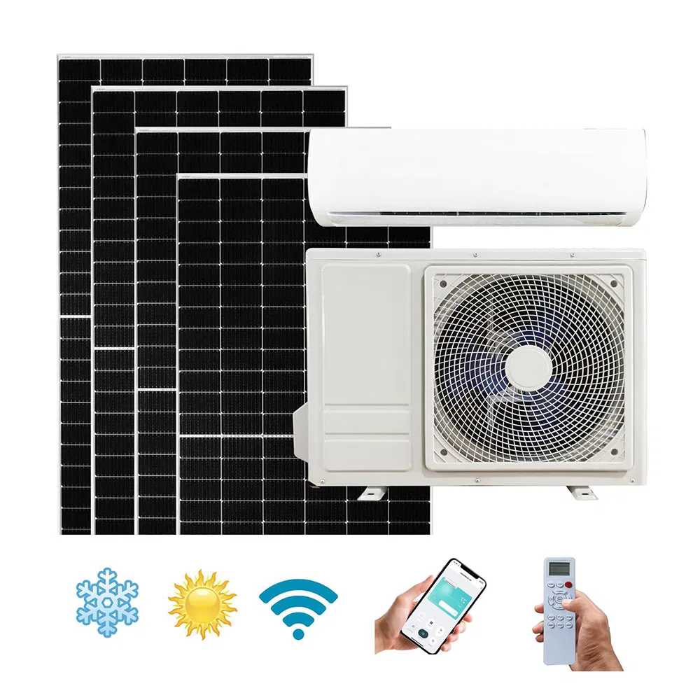 Factory Cheap Price 9000BTU/0.75ton 48V DC Solar Power Air Conditioner Completely Power System for Home Use