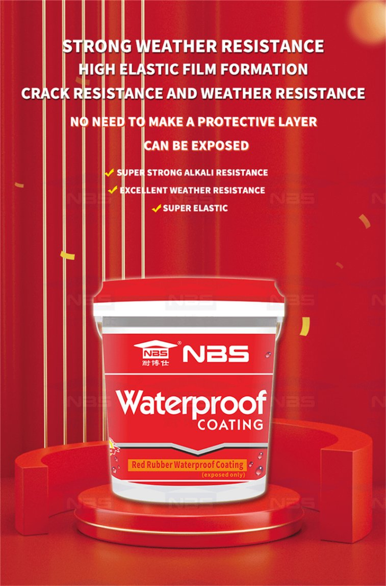 Nbs-135 Rubber Waterproof Coating Elastic Crack Resistant Weather Resistant for Roof Protection