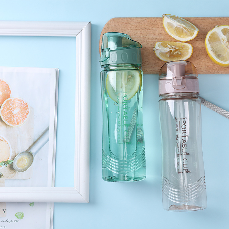 Summer Portable Handy Cup Transparent Space Cup Student Sports Bottle