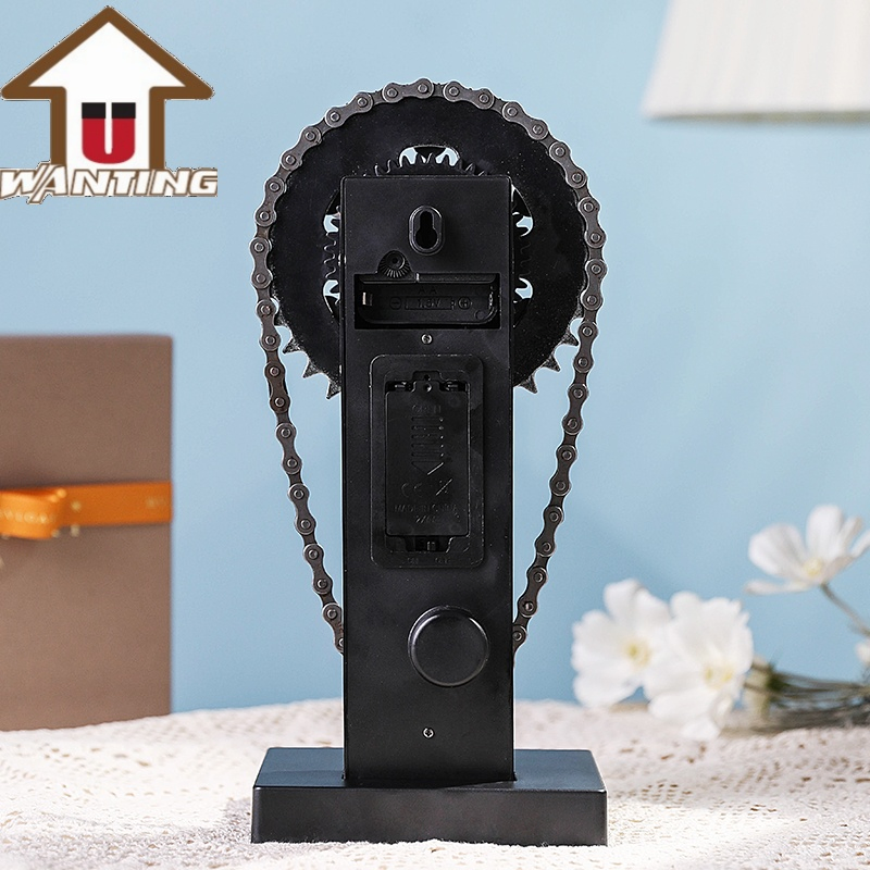 China Supplier Chinese Wholesale Ornament for Home Modern Creative Chain Gear Clock