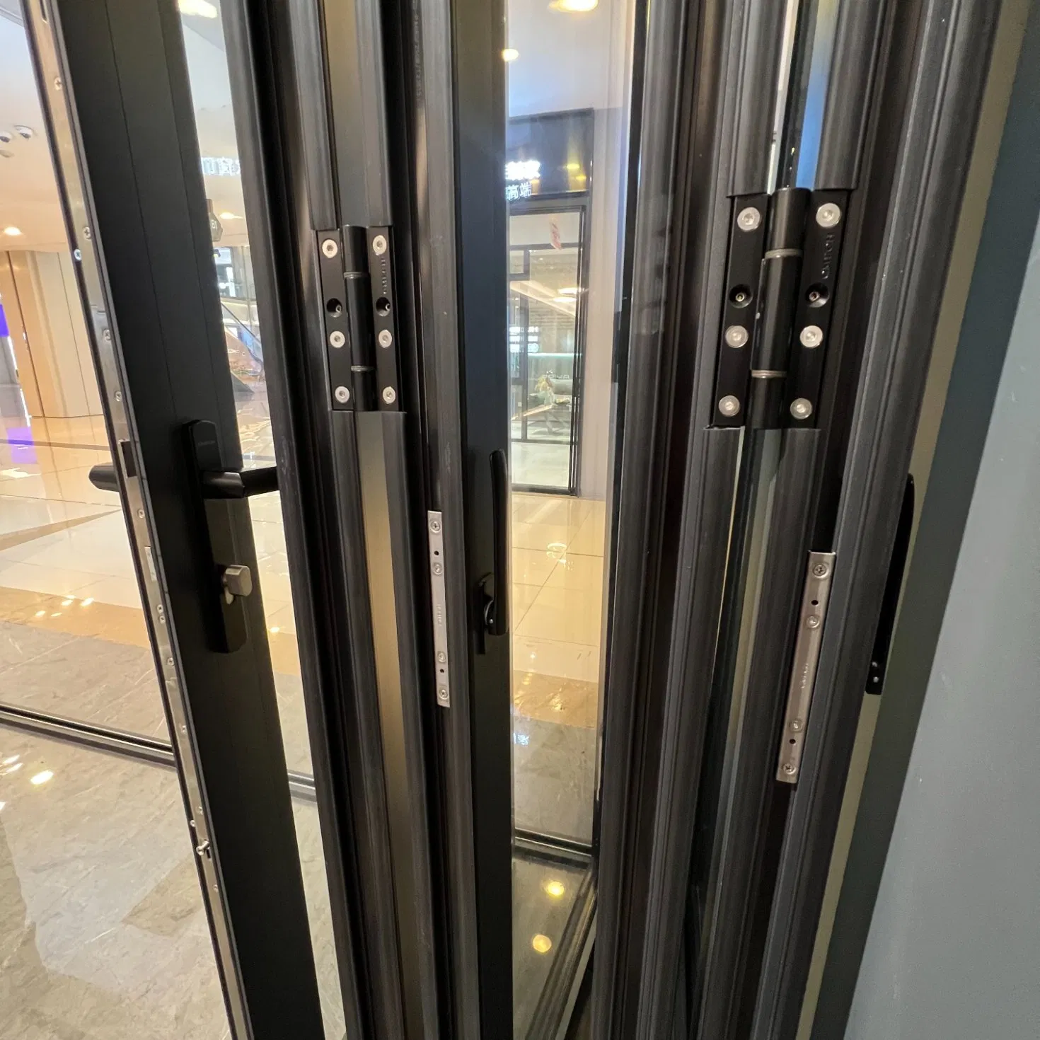 Hot Sale Double Glass Aluminum Frame Folding Door Accordion Door Reasonable Price
