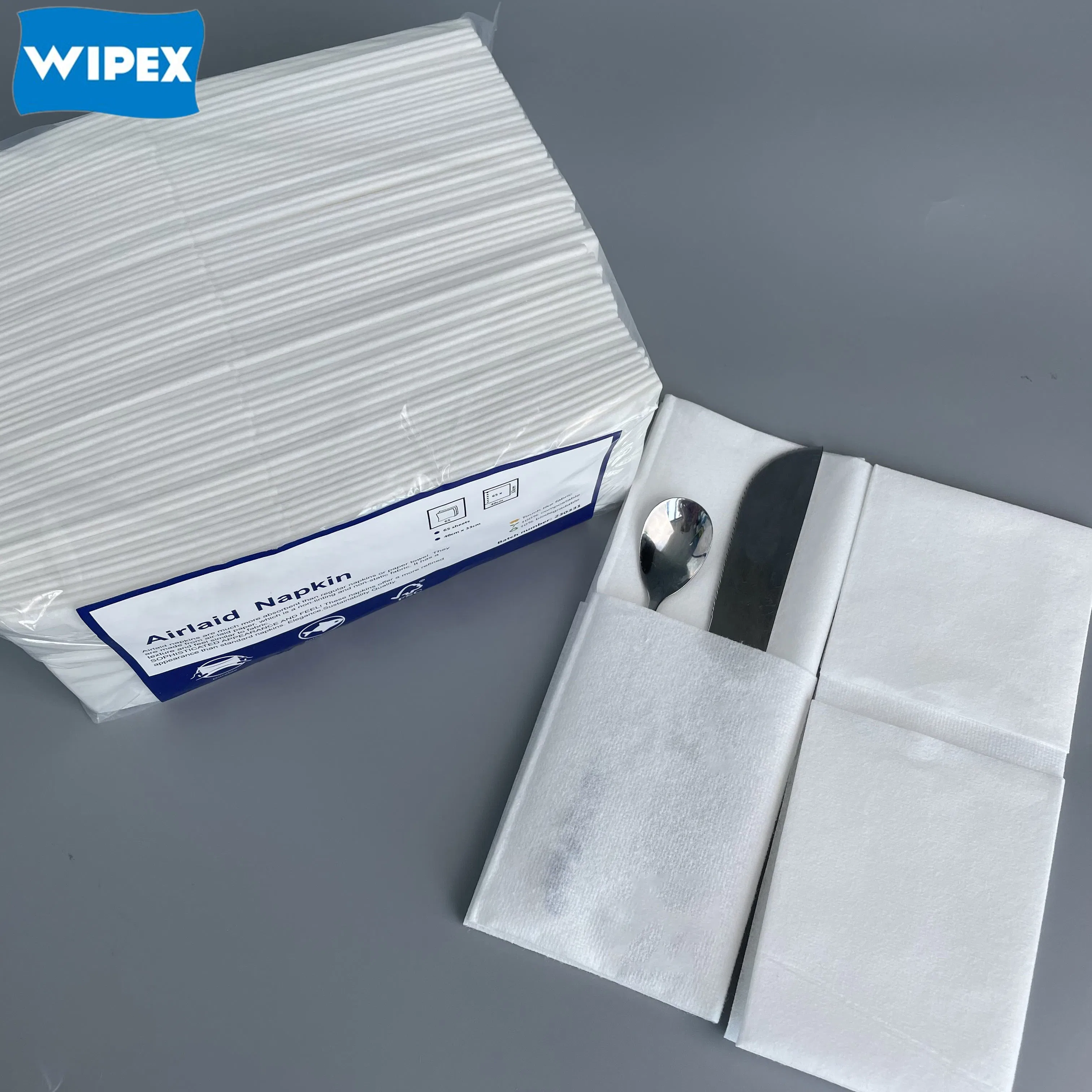Private Logo Luxury Thick Linen Feel Napkins Airlaid Paper Napkins 40X40cm