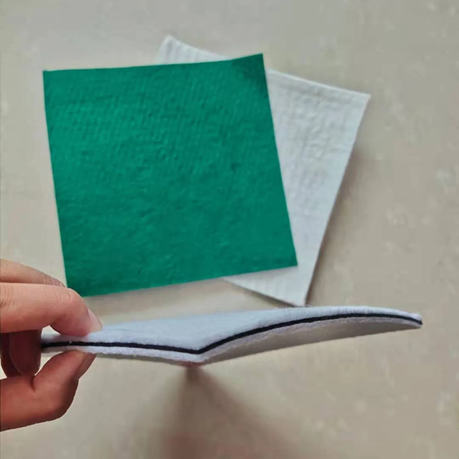 Aquaculture Artificial Lake Composite Geomembrane with Two Fabrics and One Membrane