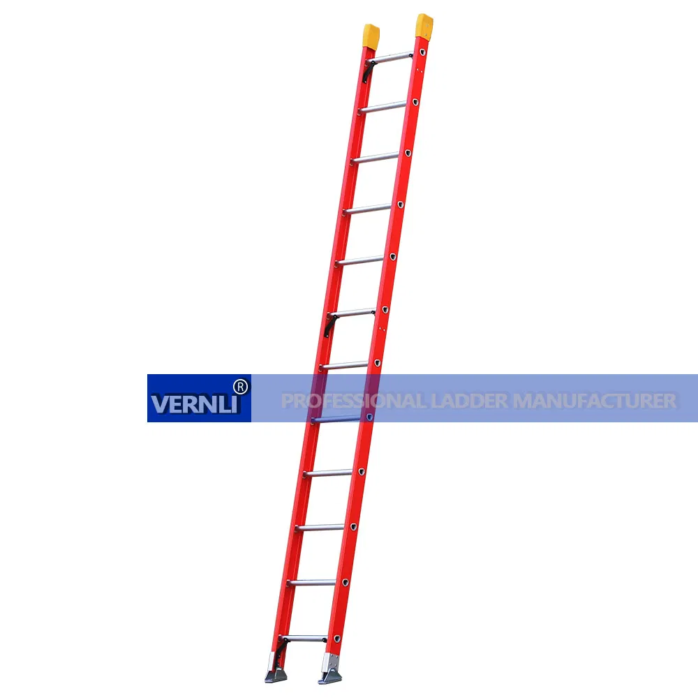 High Quality ANSI Standard Fiberglass FRP Non-Conductive Single Straight Ladder Stair Escalera for Industrial Use