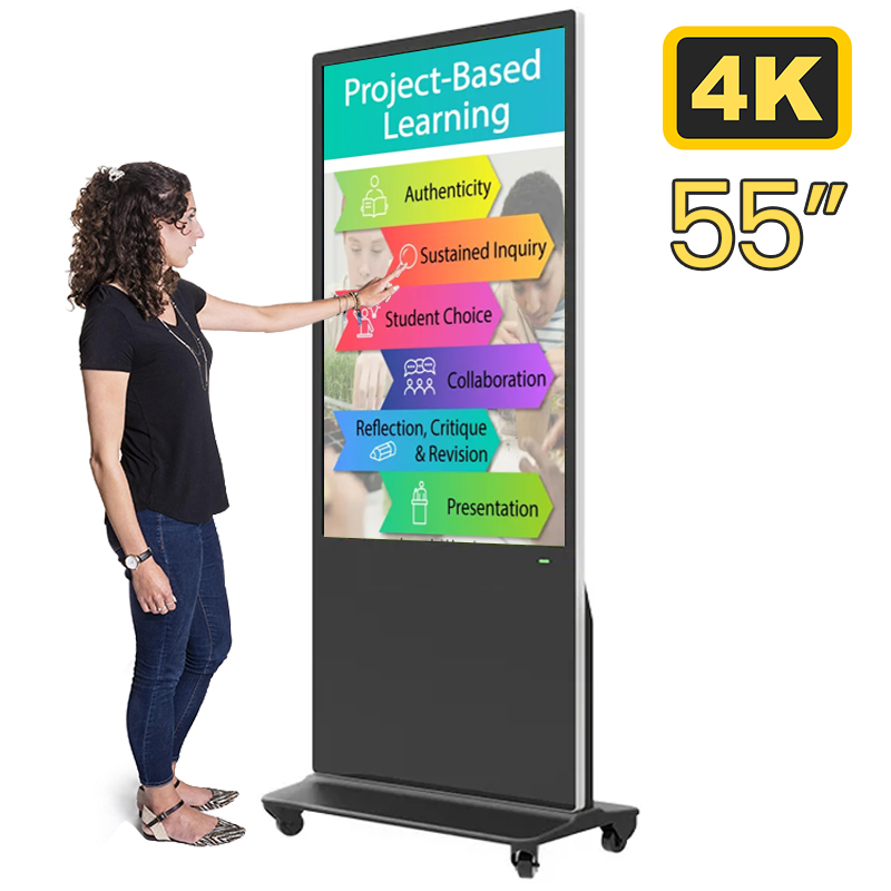 Factory OEM ODM 4K Android Touch Screen LCD Digital Signage Floor Standing Display for Hotel Use