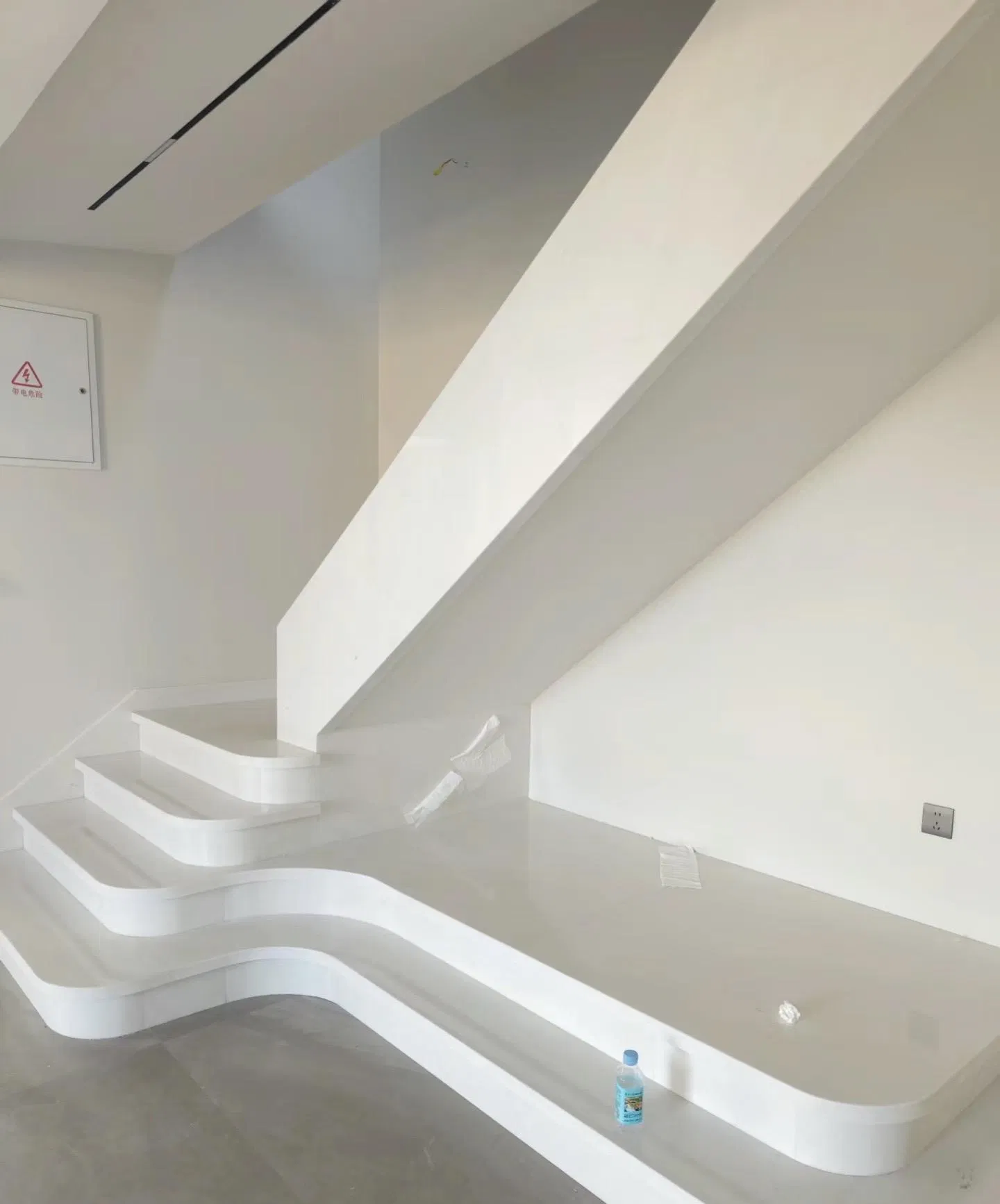 Natural White Marble Staircase Indoor Stairs Natural Stone Villa Luxury Straight /Curve Staircase