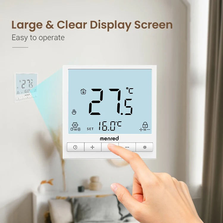 Menred Hydronic Floor Heating Room Diqital Programmable Thermostat