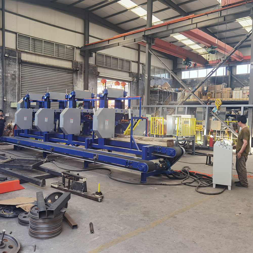 Пилорама ленточная автоматическая многопильная портативная 5 пил