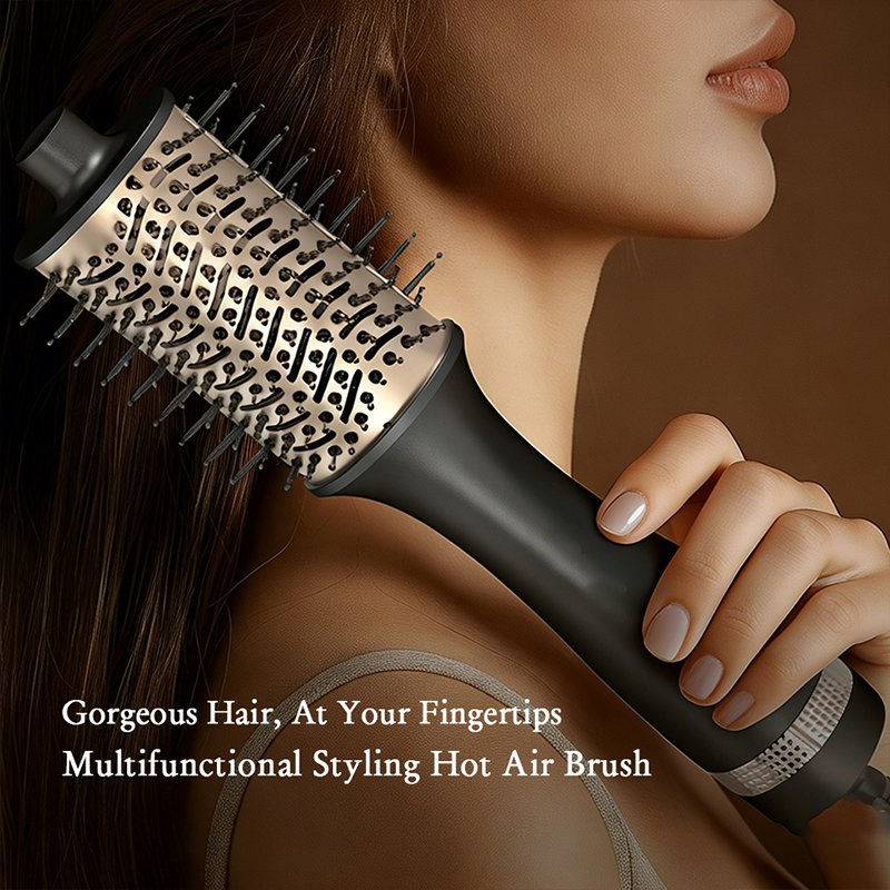 China Electric Thermal Hair Brush Curler with Negative Ion Technology