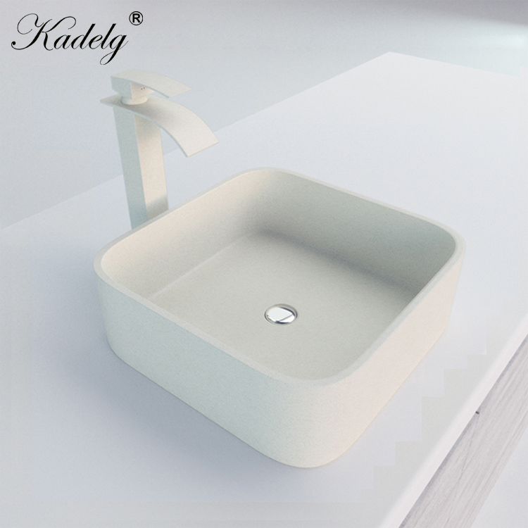 Раковина для ванной из черного гранита, квадратная