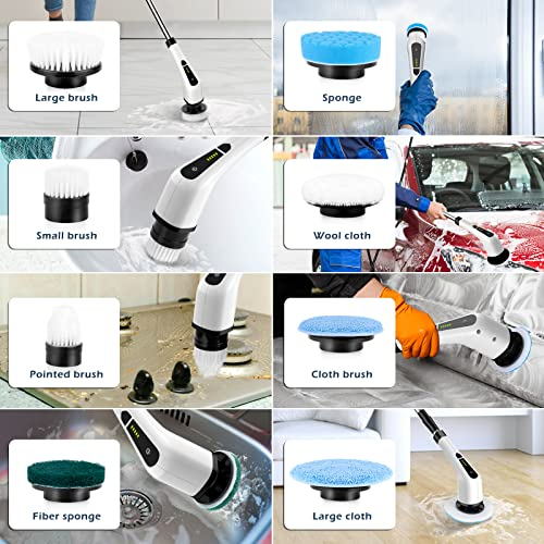 Electric Spin Scrubber Cordless Cleaning Brush Scrubber for Home