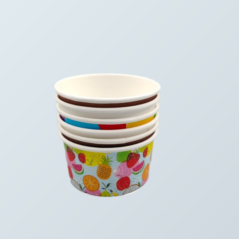 Бумажные стаканчики для замороженного йогурта и мороженого, 3-20 унций