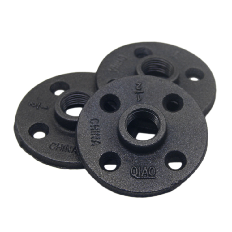 3/4 Floor Flange 1/2 3/4 Inch Black Malleable Cast Iron Pipe Fittings Floor Flange