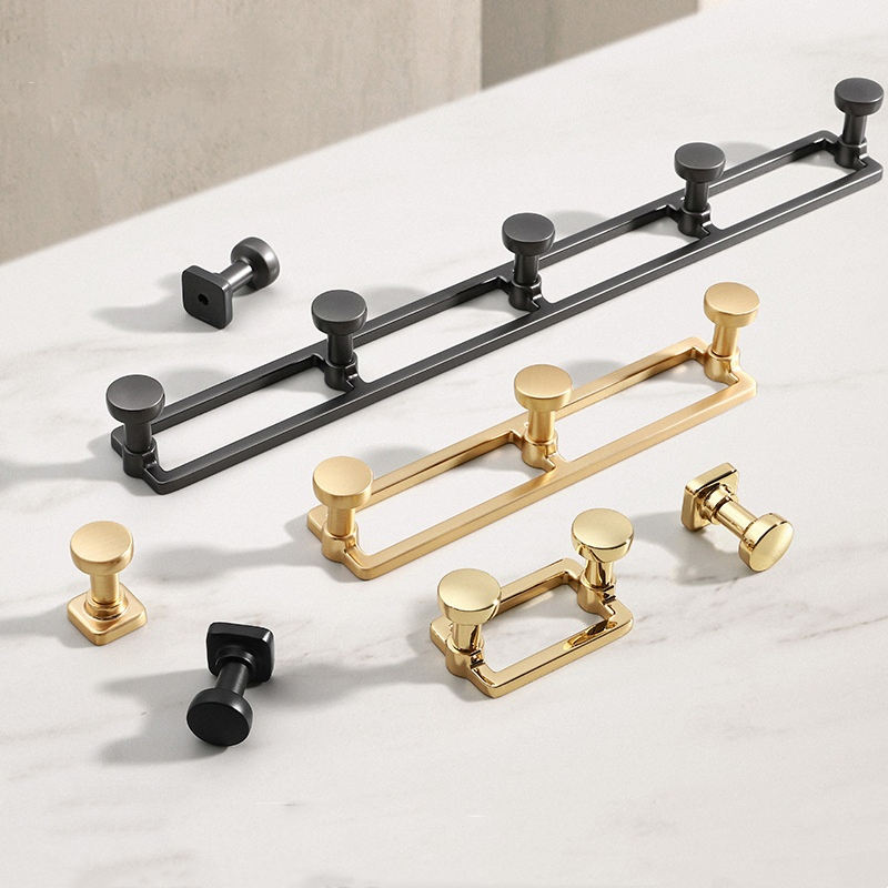 Modern Black Single Row Coat Hooks
