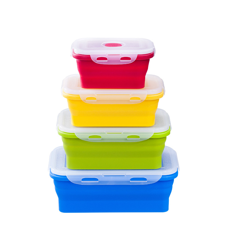 Versatile Collapsible Silicone Lunch Box for Easy Storage