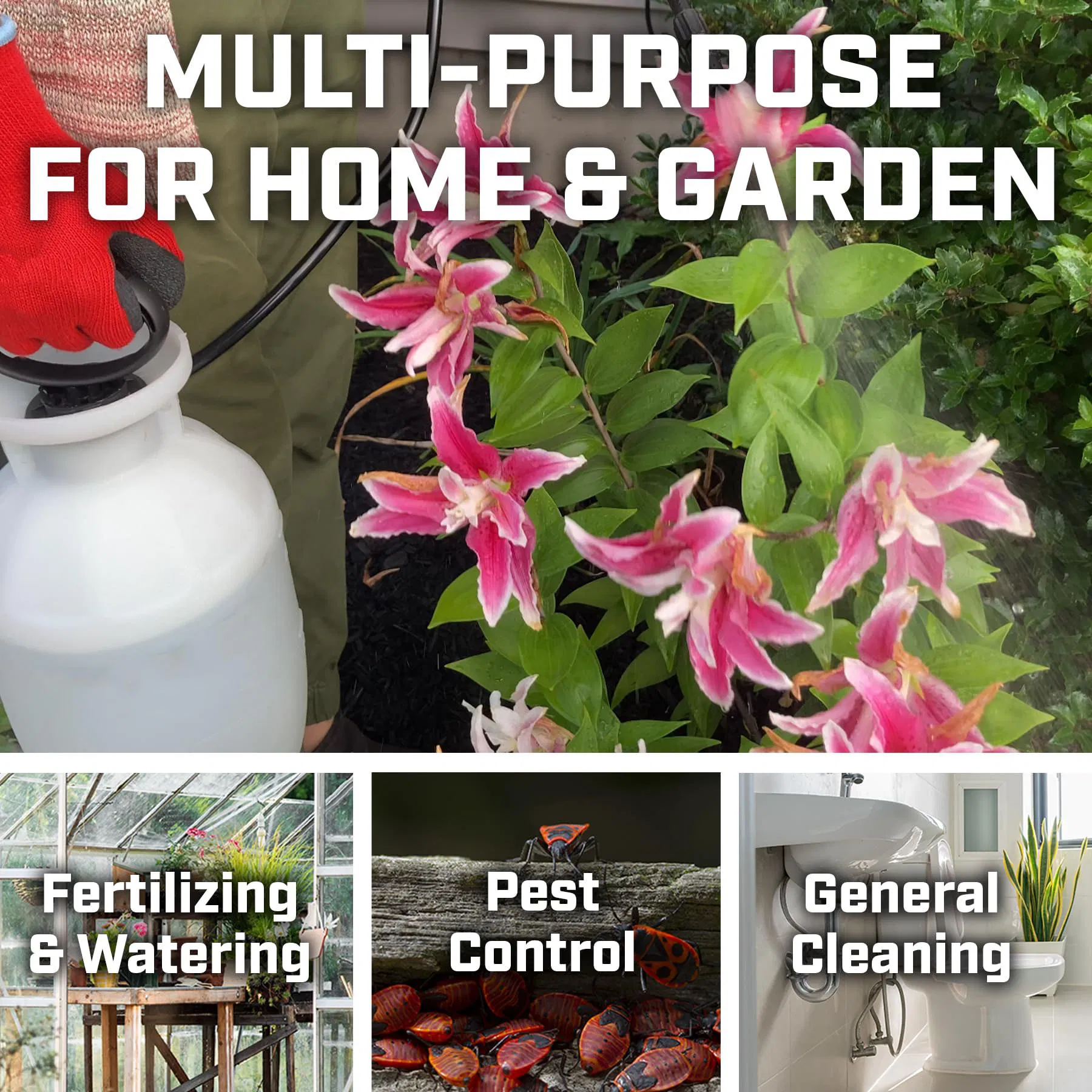 Gallon Lawn and Garden Pump Pressured Sprayer for Spraying Plants