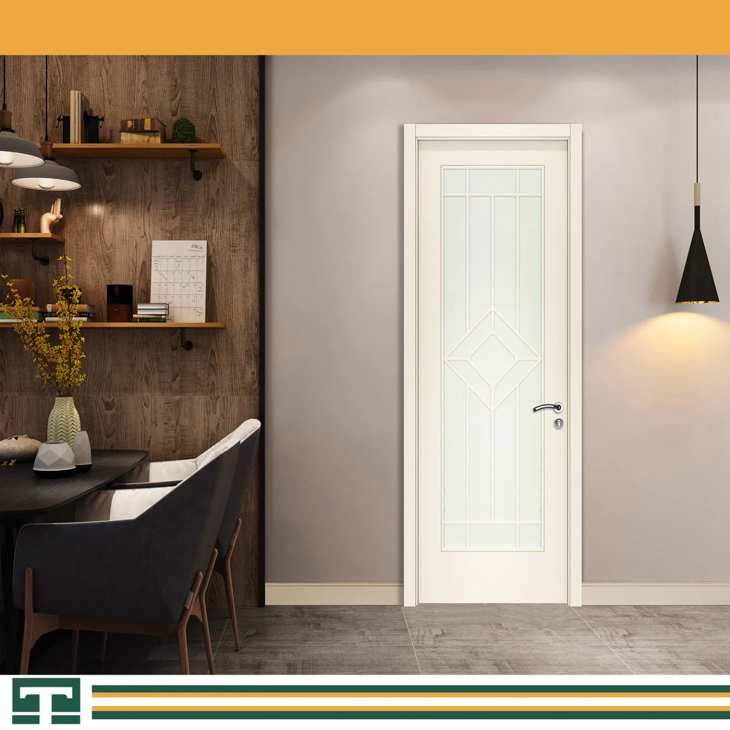 High-Quality MDF Flush Internal Solid Wood Acoustic Interior Soundproof Door for Hotels, Apartments, Villas Renovation Composite PVC Paint Door Wooden Door