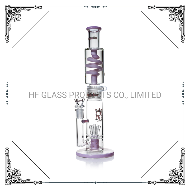 14 Inches Phoenix Glass Shisha Hookah Tobacco Glycerin Freezable Coil Straight Tube Oil DAB Rig Smoking Water Pipe