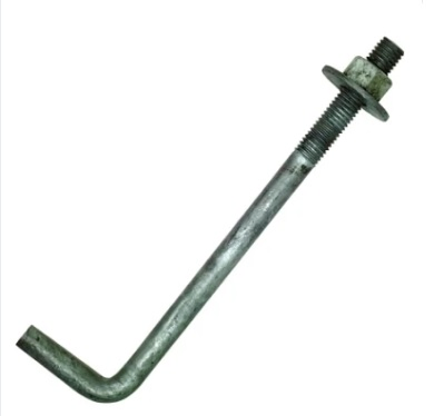 Анкерный болт L-образный оцинкованный с гайкой