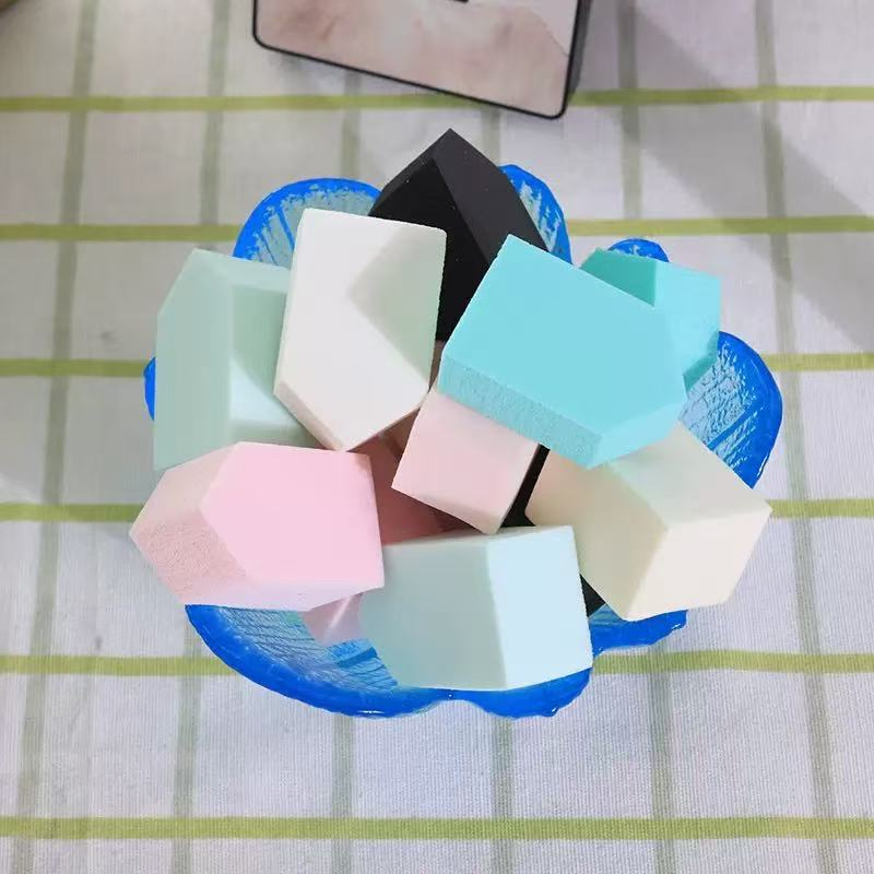Cross-Border Wholesale Hydrophilic Compact Foundation Sponge Puff 15PCS Small House Beauty Egg