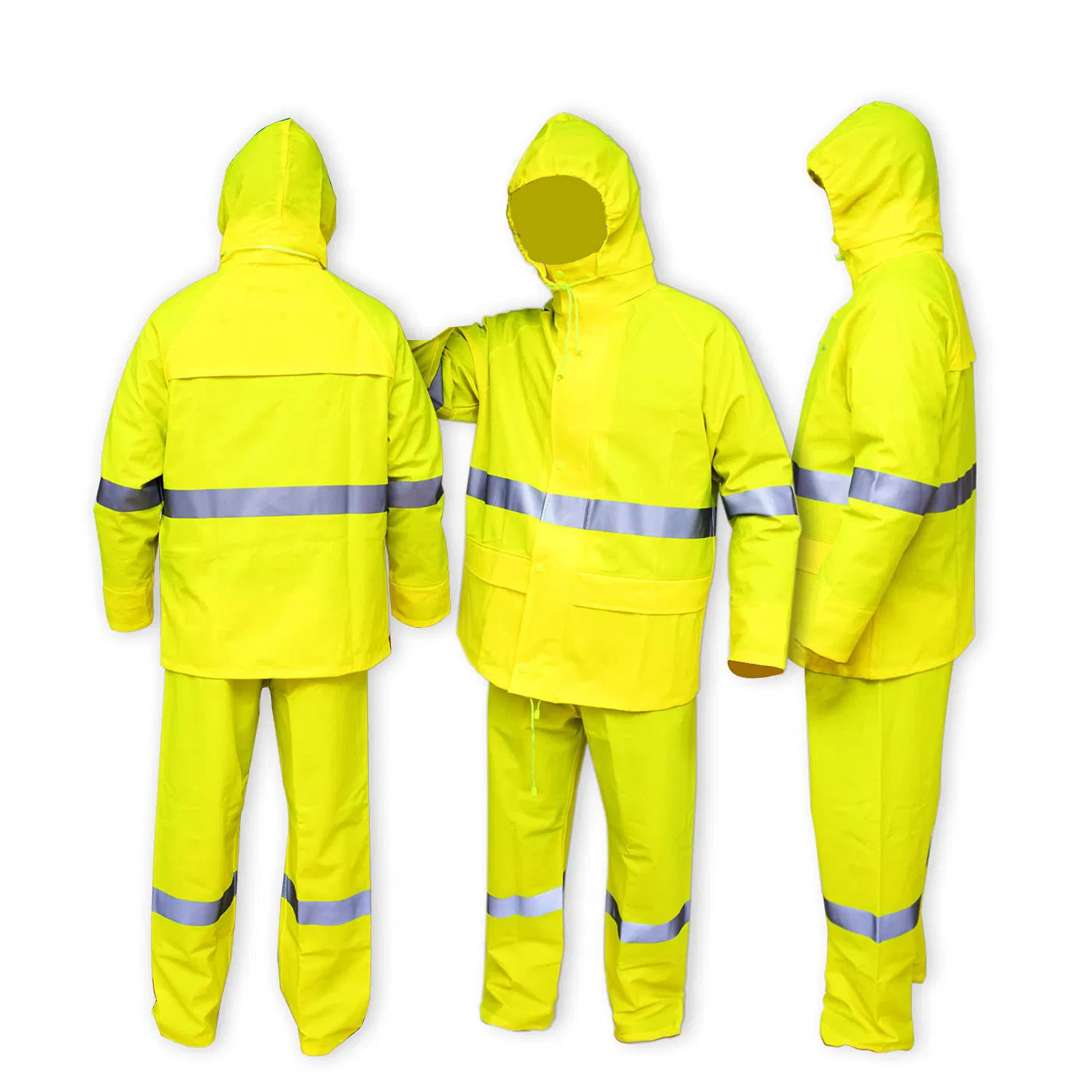 Hi-Vis Workshop Labour Worker Suit Waterproof Safety Protection Motorcycle Polyester Workwear Raincoat