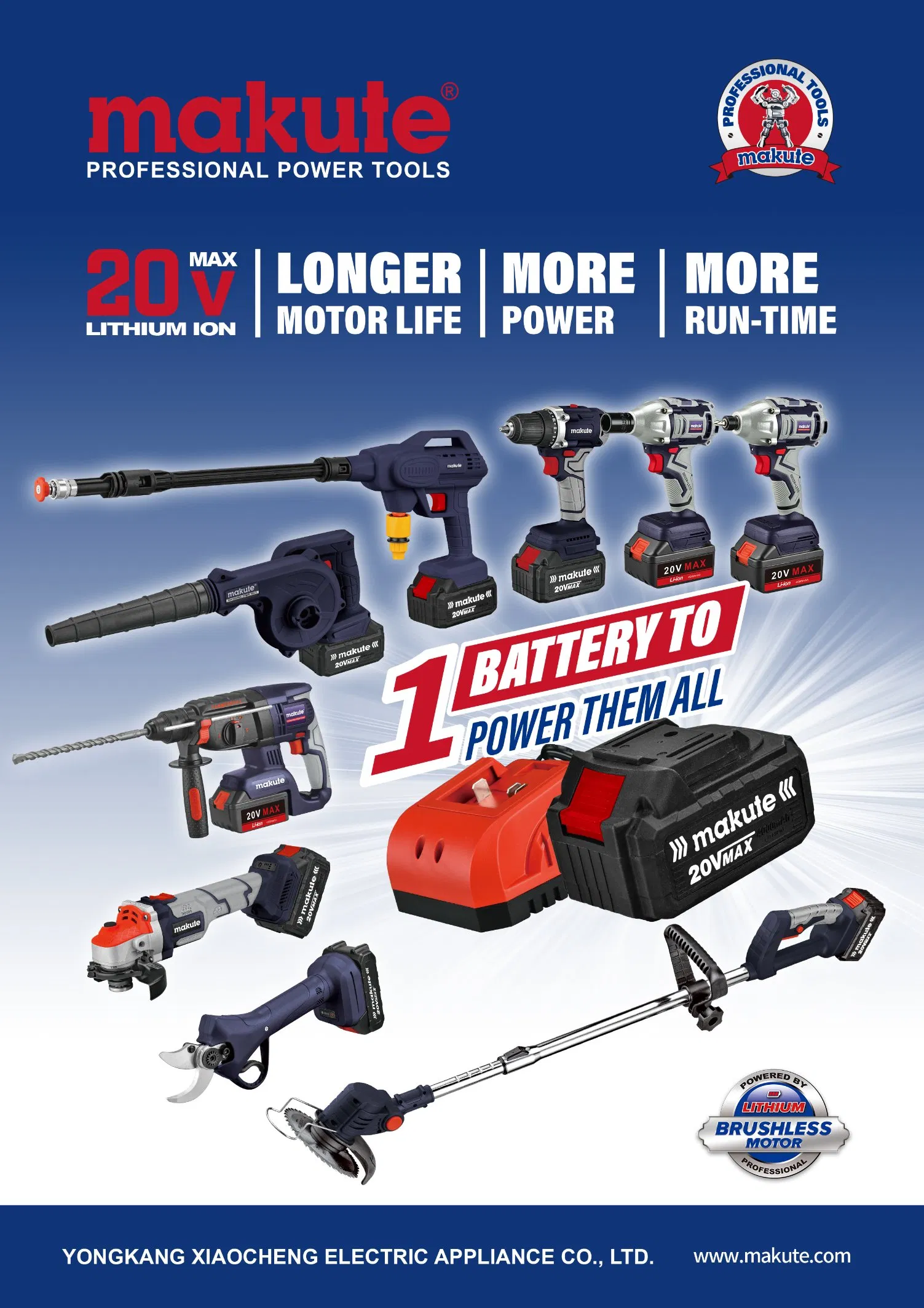 Аккумуляторный шуруповерт Makute CSD001 с набором бит