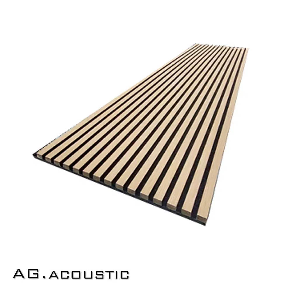 AG. Acoustic Pet Felt Composite MDF Board Wood Veneer Acoustic Slat Wall Paneling