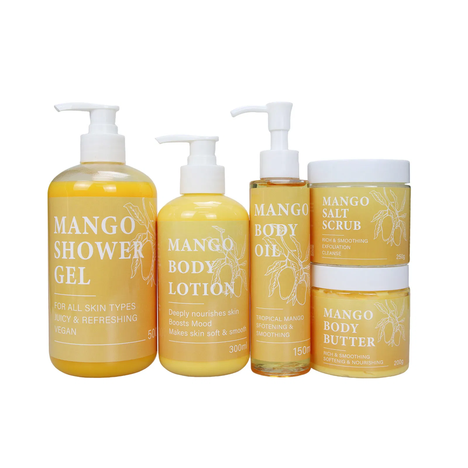 Beauty Cosmetics Natural Extraction Mango Body Care Combination Moisturizing Skin Care Set