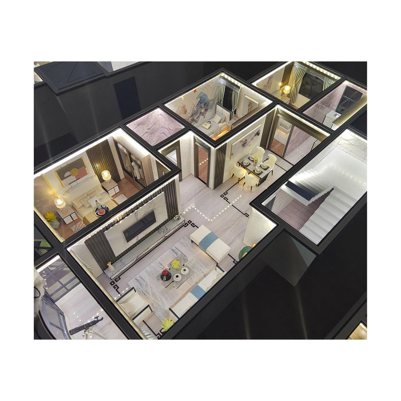 3D High-Quality Interior Furniture Layout Micro Customized Building Model